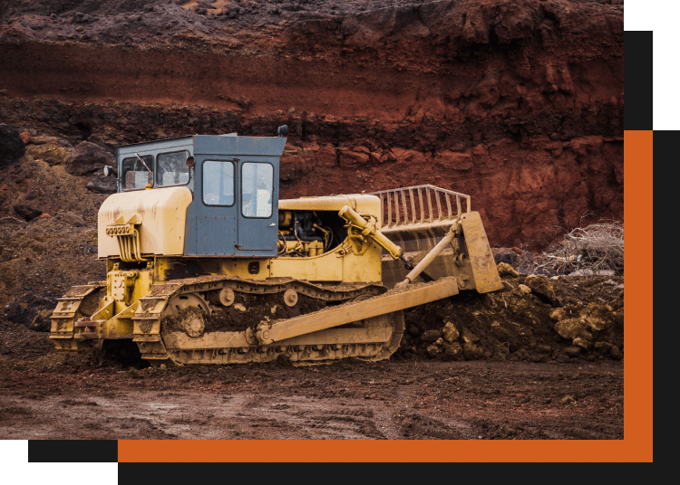 Wheel loader Excavating sand